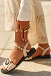 Women's Sandals With Decoration S.Barski KV27-045 Gold