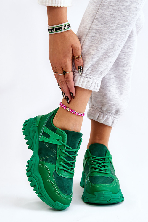 Fashionable Sport Shoes Sneakers Green Frezio