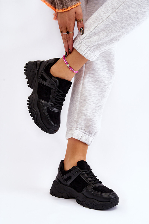 Fashionable Sport Shoes Sneakers Black Frezio