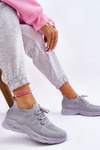 Buty Sportowe Wsuwane Damskie Szare Ellison
