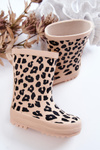 Children's Galoshes With Leopard Pattern Beige Nanny