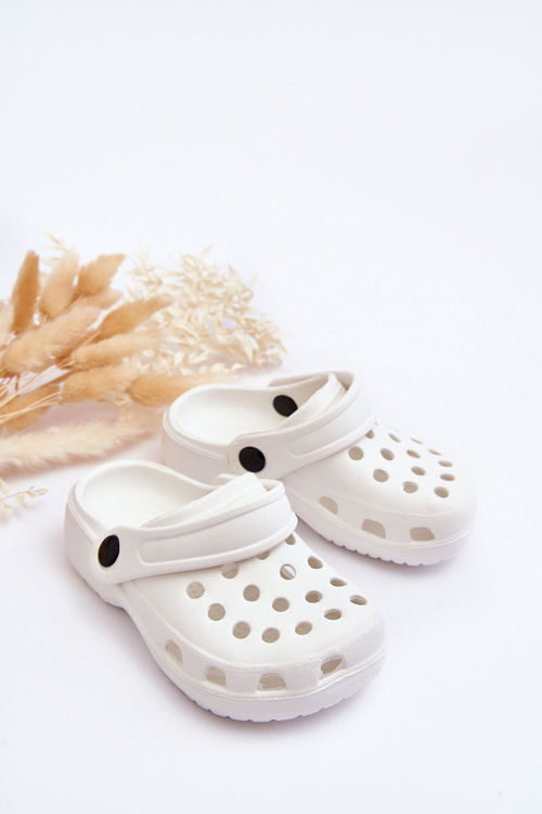 Baby Foam Crocs Slides White Percy