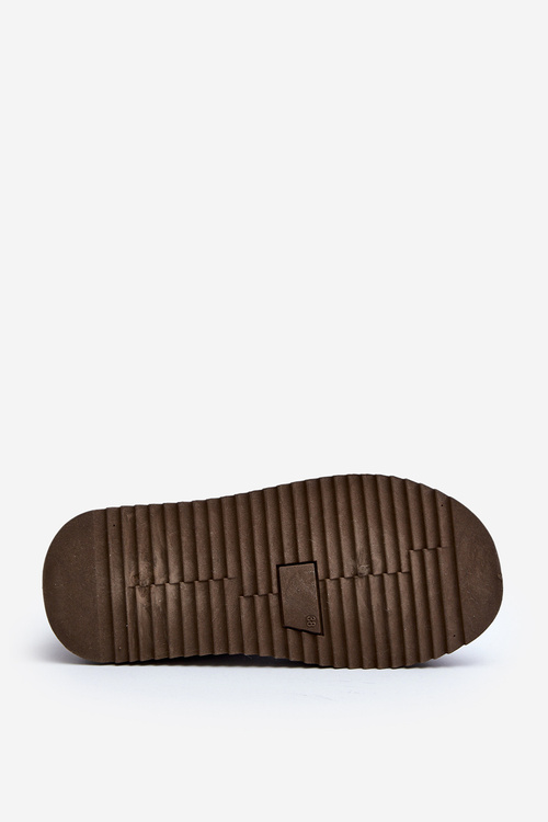 Women's Snow Boots with Chunky Sole Dark Green Caliksa