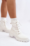 Women's lace-up ankle boots with white socks Gentiana
