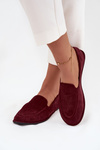 Women's Loafers Made of Eco Suede Flat Bordeaux Miryelle