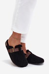 Women's slippers with sheep fur style Black Lorivine