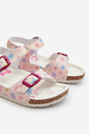 Children's Sandals with Flowers and Buckles Pink Memoria