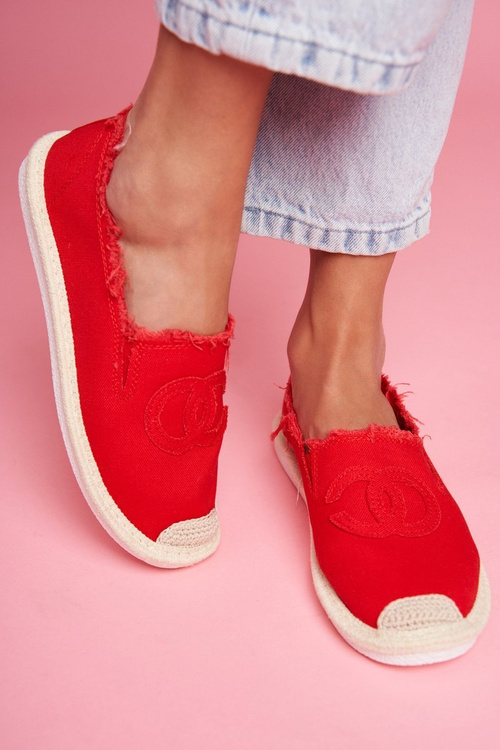 Classic Women's Espadrilles Red Flaure