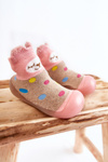 Papcie Niechodki Dziecięce Beżowo-Różowe Befado 002P019
