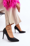 Black Glitter Decorated High Heels Klonisa