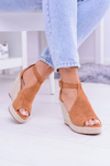 Suede Espadrilles Sandals On Anchor Camel Sunlast