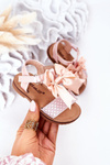 Children's Sandals With Bow Pink Beebee