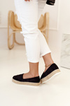 Women's Espadrilles On A Straw Platform Black Febi