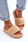 Women's Lightweight Foam Platform Slippers Beige Milton