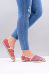Lu Boo | Women's Slip-on Linen Espadrilles Aztec Coral Bimbi.