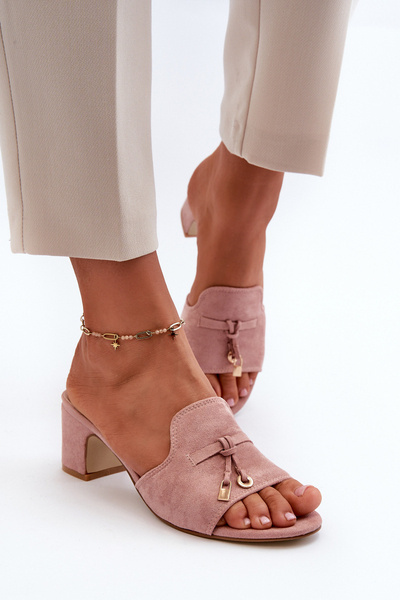 Women's Sandals with High Heel in Pink Jemenna
