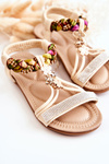 Children's Slip On Sandals Beige Sammi 