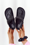 Women's Rubber Slippers Flip-flops Black Alma