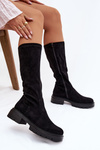 Women's boots from eco suede black Oceana