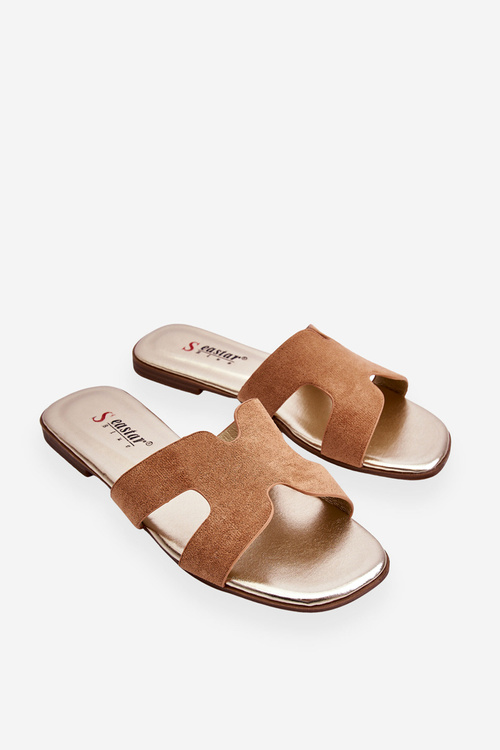 Women's Classic Suede Slippers Beige Evana