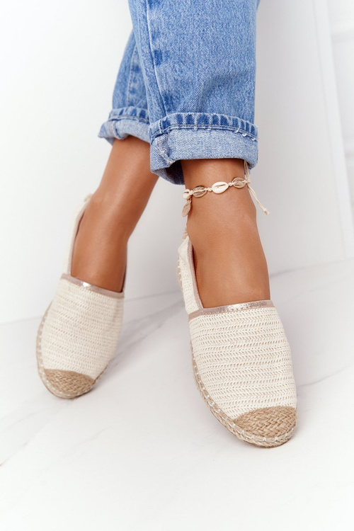 Espadrilles On Straw Sole Lu Boo Ecru