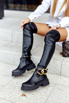 Tall Boots With Decorative Element Black Masha