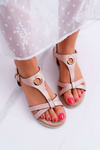Women's Flat Sandals Pink S.Barski Brimnes