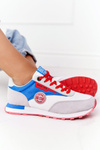 Buty Sportowe Memory Foam Big Star Biało-Niebieskie HH274526 