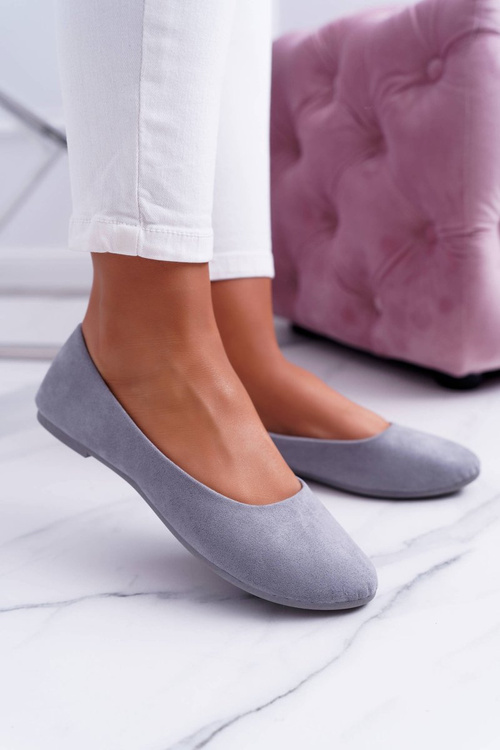 Grey Women's Ballerinas Suede Buenos