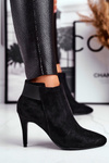Women's Boots On A High Heel Black Office