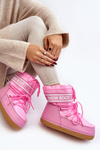 Women's lace-up snow boots in pink Soia