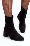 Women's Low Heel Boots with Embellishment Black Vissias