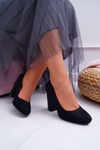 Women's Sergio Leone PB200 Suede Black Selva pumps
