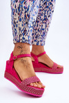 Classic Women's Wedge Sandals Fuchsia Malmo