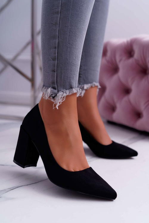 Women's Stiletto pumps Suede Black Neshka