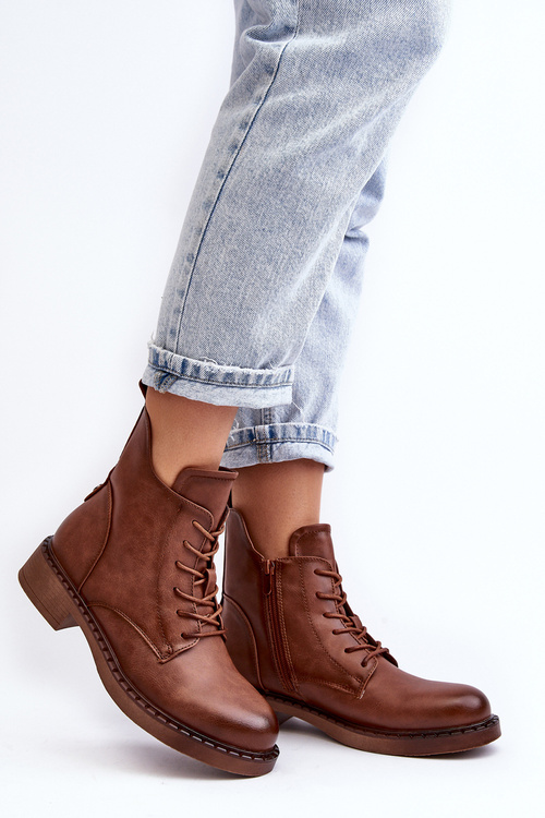 Women's Classic Boots Flat Heel Brown Ballisa