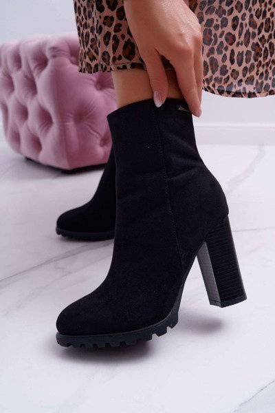Women's Stiletto Boots Suede Black Cadillac