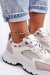 Platform Lace-up Sports Shoes White Escape