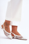 Women's Polka Dot Ballet Flats White Adore