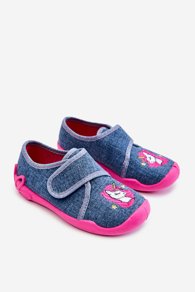 Children's Slippers Befado Unicorn 122X016 Blue-Pink