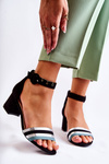 Fashionable Suede Sandals On A Low Heel Black Nallia