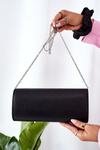 Elegant Clutch Bag With Chain Black