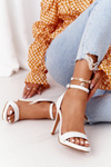 Elegant Sandals On High Heel White Glamour