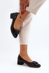 Black Patent Court Shoes with Block Heel Ilvanna