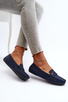 Classic Navy Blue Women's Moccasins Iramarie