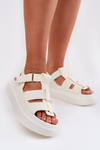 Ladies Platform Sandals Ecru Nitavelia