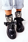Insulated Boots With Pearls Black Perla