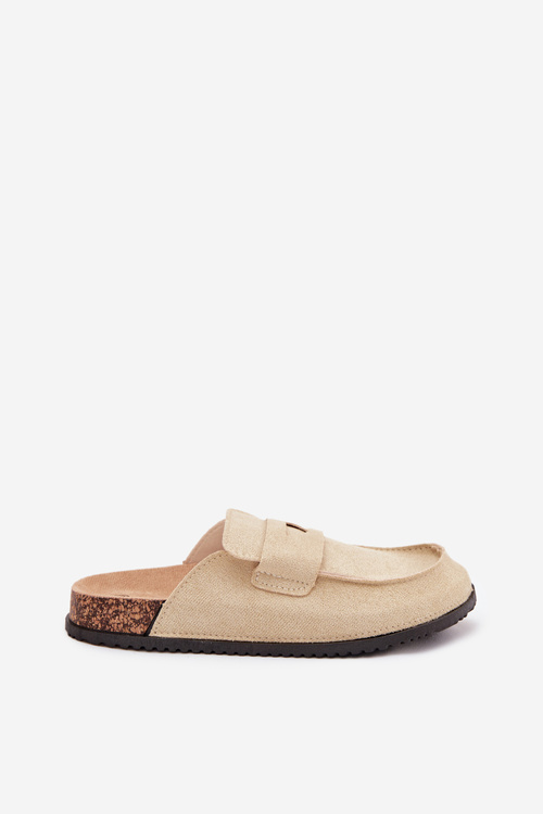 Women's Clogs On Cork Platform Beige Nivalia