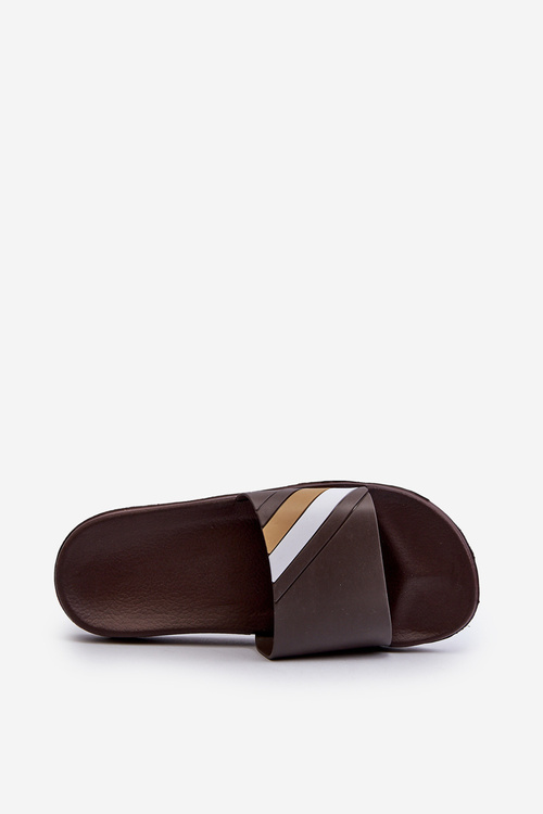 Classic Lightweight Men's Flip-Flops Brown Bemostom