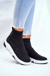 Women’s Sport Shoes With a Sock Black Time To Rock
